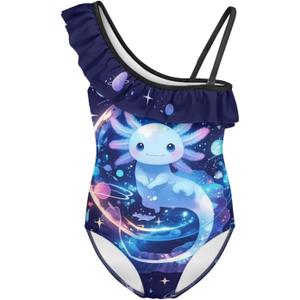 Yzaoxia Girls Swimsuits One Piece Bathing Suit Sleeveless Gymnastics Swimwear for Kids  9-10 Years