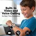 Kipywatch Smart Watch for Kids - Kids Watch with GPS Tracker, Safe Zones Alert Camera, Voice & Video Call, School Mode Parental App, Subscription Required - Extra White Strap - Gifts for Boys 3-12