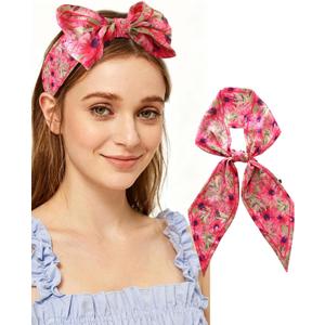 Purse Scarf for Handbags Long Skinny Scarf Bandana Silk Feeling Head Scarf Hair Neck Scarves for Women Bag