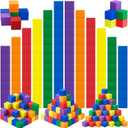 Fuutreo 200 Pieces Foam Blocks 1 Inch Counting Blocks Soft Counting Cubes for Kids Math Learning Small Colored Foam Cubes for Children Preschool Classroom Teacher Supplies, Assorted Colors
