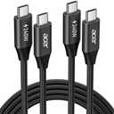 acer USBC Cable, 240W USB C Cable (6.6FT/2 Pack), C to C Fast Charging Nylon Braided Type-C Charger Cord Compatible with iPhone16/15 Pro Max, Galaxy S25/S24, MacBook Pro/Air, iPad, Laptop, etc.