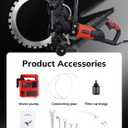 16" Toroidal Electric Concrete Ring Saw 5500W, 110V, Wet/Dry Cutting with Water Pump, Max Depth 11.8", for Concrete, Bricks, Rebar, and Marble High Power Diamond Cutter