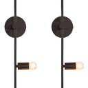 3 Lights Modern Wall Sconces,Vintage Lighting,Wall Mounted Lights,Porch Hallway Wall Lamp for Living Room Bedroom Bathroom Mirror (Black, 2)