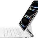 InUnion Magic Keyboard Case for iPad Pro 11-inch (M4 2024 / M5 2025), Easy-Set Magnetic Stand with Great Typing Experience, Built-in Trackpad, 3 Brightness Backl (White)