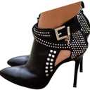 Ankle Boots for Women,Bare Legged Pointed Women's Boots, Rhinestone Booties Black Sexy Stiletto With High Heel (Black) 7.5