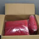 KKJIAF Red Stretch Velvet Fabric 60 Inch Wide, Yard Soft Stretchy Fabric for Sewing Clothes, Apparel, Costume, Crafts - 90% Polyester 10% Spandex, 4 Pack