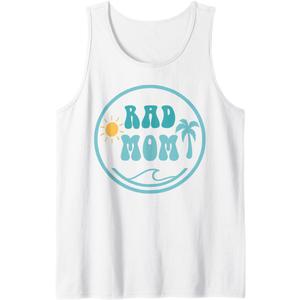 Rad Mom The Big One 1st Birthday Surf Family Matching Tank Top, S