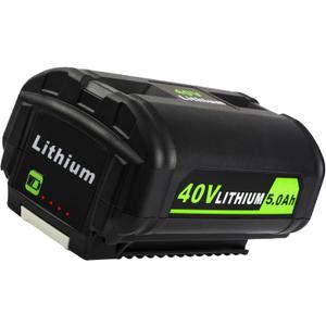 5.0Ah 40V Battery Replacement for Ryobi 40V Battery Compatible with Ryobi 40V Lithium-Ion Rapid Charger and Ryobi 40V Cordless Power Tools