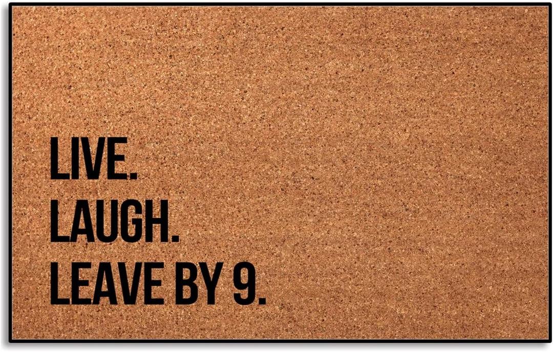 Live Laugh Leave by 9 pm Inside Front Door Mat for Front Door Inside, Outdoor Door Mats for Home Entrance Rugs Indoor Floor Mats for Entryway 30"X18"