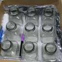 Maredash 16oz glass bottles with lids,juice bottles gifts for women,glass bottles with lids,glass water bottles. Kit includes Stainless Steels Straws,Two Types of Lids,Stickers,Pen,Cleaning Brush 9pcs