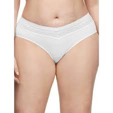 Warner's Women's Blissful Benefits Dig-Free Comfort Waist with Lace Cotton Hipster 3-Pack Ru2263w