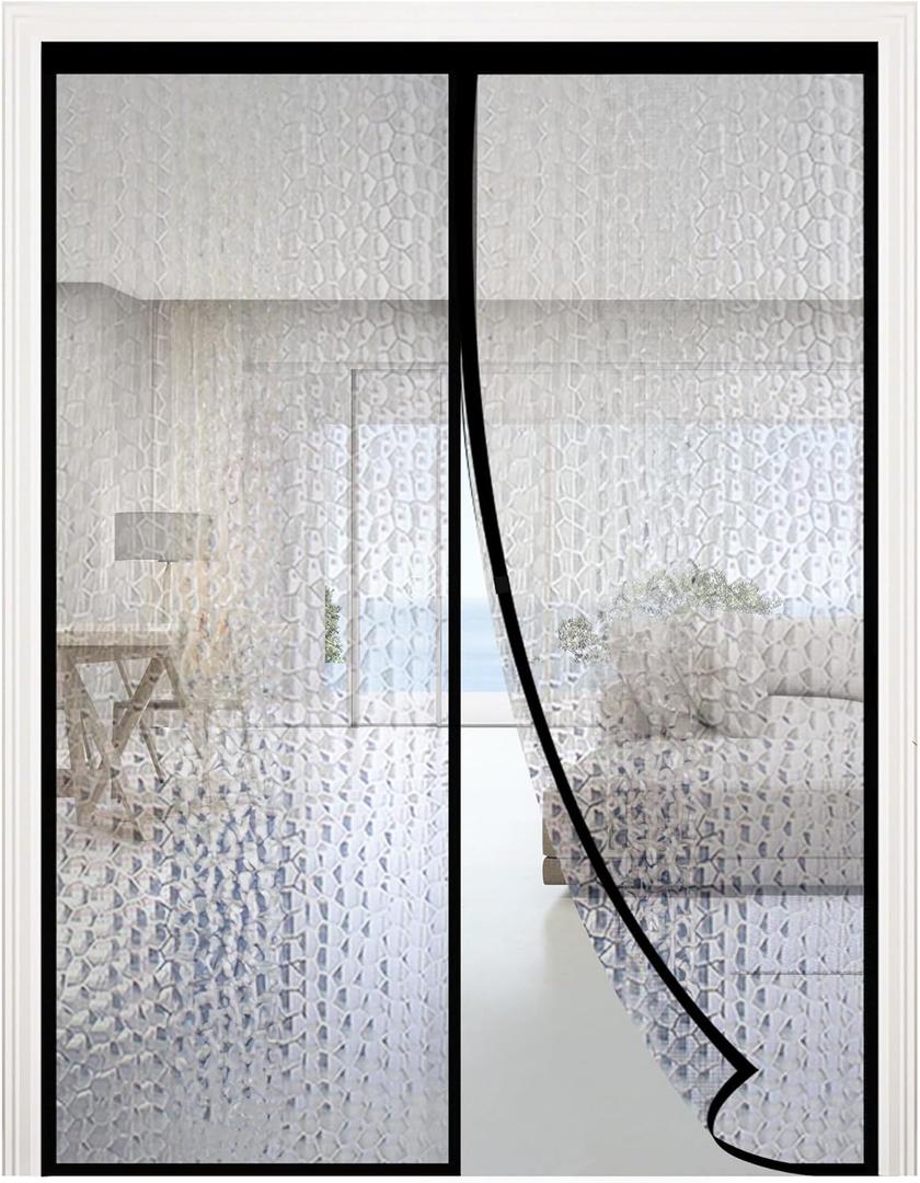 RELIANCER Magnetic Thermal Insulated Door Curtain,Waterproof EVA Door Cover,Fit Doors Size 34"x96",Temperature Protection Insulated Doorway Curtain Partition,Patio Self-Closing Doors Net Screen