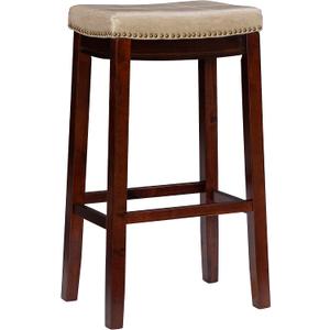 Linon Carson Cream Backless Bar Stool, Off-White, Bar Height