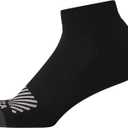 Nautica Womens Quarter Socks - 12 Pack Moisture Control Cushioned Athletic Socks for Women for Sport & Gym Wear (Size: 4-10) (Black Logo)