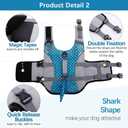 Kuoser Dog Life Jacket with Shark Fin, Ripstop Durable, Blue XS | High Float 600D Oxford Ripstop for Durability, Shark Fin Design Visible & Cute, Pet Life Vest for Swimming, Boating, Beach