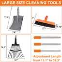 Chicken Poop Scooper Shovel Rake Scrub Brush for Chicken Coop Supplies Accessories for Cleaning