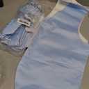 S.H. Churchill & Co. Men's 4 Piece Vest Set, with Bow Tie, Neck Tie & Pocket Hankie - Light Blue, Size M