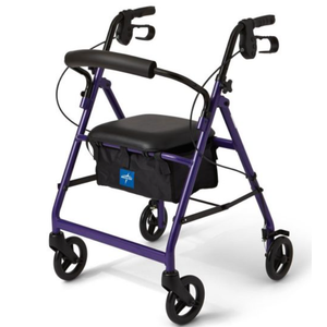 Medline Basic Rollator with 6in Wheels 250lbs Purple 1Ct