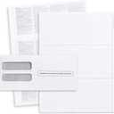 W2 Forms Blank 3 Up Tax Forms 2025 with Envelopes, Perforated Paper With Back Instructions For 25 Employees With Self-Seal Envelopes, Works with Printers, Great for QuickBooks and Accounting Software