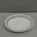 4 Pack Small Lace Serving Plates, 8" x 6" Oval Ceramic Dinner Plates for Dessert Appetizer Salad Bread Fruit Snack, Cute Side Dishes Set of 4 to Home Kitchen Party & Gift, Microwave & Dishwasher Safe