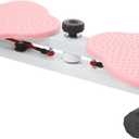 Waist Twister, Non-Slip Dual Pedal Ab Machine with Resistance Bands, Home Fitness Core Trainer for Slim Waist & Abs Workout, 260 lbs Capacity (Pink)