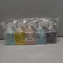 Youngever 5 Pack Empty Plastic Spray Bottles, Assorted Color Square Spray Bottles for Hair and Cleaning Solutions (12 Ounce)