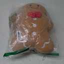 Christmas Decorations Indoor Throw Pillows: Cute Teddy Fleece Gingerbread Man Couple Christmas Pillows, Soft Stuffed Gingerbread Cushions Xmas Decor for Kids Home Sofa Bed Office Couch Living Room