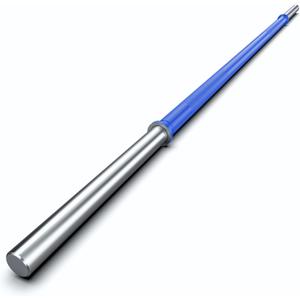TECHNOAGE 5FT/6FT Standard Barbell 350LBS Capacity for Strength and Weightlifting Training, for 1 Inch Plates Standard Bar Barbell for Squat, Curl, Deadlift, Bench Press, Overhead Press, Hip Thrust (Blue&Silver)