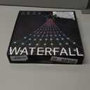 16.4FT Smart RGB Christmas Waterfall Lights with Star, APP & Remote Control, DIY Custom Light Show & Music Sync, Timer, 245 LEDs Color Changing Outdoor Decor for Xmas, Yard, Party