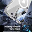 VOFATA [Upgraded Full Camera Protection] for iPhone 17 Case with Camera Cover Stand [Fit for MagSafe][10FT Mil-Grade Protection] Transparent Magnetic iPhone 17 Phone Case, Clear