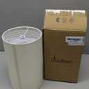 Wellmet CreamWhite 6"x 6"x10" Lampshade, No Assembly Required, Classic Modern Lamp Shade for Table Lamp, Bedside Lamp, Floor Lamp, Fabric Drum Lampshade, Spider Fitter