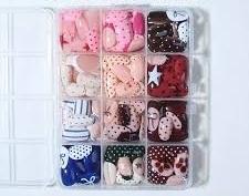 288pcs Acrylic Nail Tips Set, Short Oval Shape