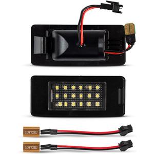 White LED License Plate Lights Tag Lamp Assembly for Cadillac Escalade ATS,2015-2020 Chevy Tahoe Suburban Malibu/GMC Yukon XL, 2pcs Rear License Plate Lamp