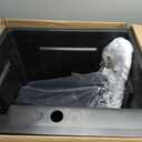 Freestanding Utility Sink with Stainless Steel Gooseneck Faucet - 24" Plastic Utility Sink for Garage, Laundry, Indoor and Oudoor Use - Laundry Tub Kit by Noah William Home - Black (19.5 gal)