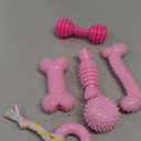 Puppy Toys, 6 Pack Dog Chew Toys for Puppy, Cute Pink Small Dog Toys, Teething Toys for Puppies, Soft Durable Interactive Chew Toy for Small Dogs