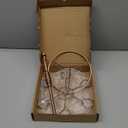 GeLive Bronze Wine Glass Holder Stand, Antiqued Countertop Freestanding Stemware Drying Rack, Artistic Tabletop Glass Display Hanger With 6 Hooks for Home and Bar Storage