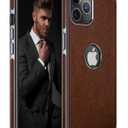 LOHASIC for iPhone 13 Pro Case, Premium Leather Slim Luxury PU Soft Flexible Bumper Rugged Non-Slip Grip Shockproof Protective Cover Men Women Phone Cases for iPhone 13 Pro 6.1" - Maroon