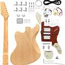 DIY Electric Guitar Kit Beginner Kit 6 String Right Handed with Mahogany Body Mahogany Neck Rosewood Fingerboard Chrome Hardware Build Your Own Guitar.