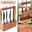 Soaoo 10 Wooden Racks Floor Stand with Storage