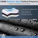 Bass Boat Cover 16-18.5ft, 1400D Trailerable Boat Covers with Straps, Solution-Dyed Waterproof Boat Cover Marine Grade Polyester Canvas Fits V-Hull, Tri-Hull, Ski, Fishing, Runabout 16' 17' 18.5' Foot