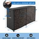 MOFEEZ 8ft Firewood Log Rack Cover Outdoor, Waterproof Weather Resistant Solid 600D Oxford PVC Coating Fabric (Black, 96" L x 24" W x 42" H)
