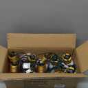 SUNSGNE Red and White Christmas Lights Outdoor, 16FT Jumbo Hanging Christmas Lights with 10 Count 5'' Solid Red and White LED Bulbs for Xmas Roofline Patio Yard Porch Balcony Decorations