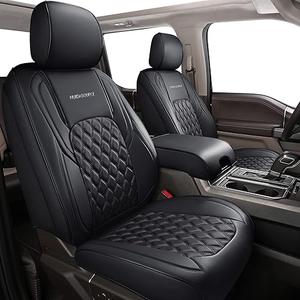 Huidasource Tundra Seat Covers, Front & Rear Waterproof Leather Car Seat Cover, Custom Seat Cushion Protector Fit for 2022 2023 2024 Toyota Tundra CrewMax/Double Cab Pickup Truck (Full Set/Black), 1 Pack
