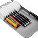 madesmart Classic Large Knife Mat Soft-Grip, Non-Slip Drawer, Long-Lasting Home Organization, BPA Free, White