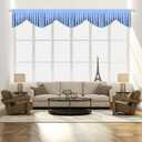 Valances for Windows and Bedroom - Light Sky Blue Rod Pocket Blackout Valances, Pack of 4 (39" W x 20" L)