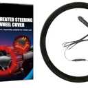 Heated Steering Wheel Cover,15" 12V Steering Wheel Warmer Heated Steering Wheel Protector Cover for Winter Universal, Suitable for Standard Size Cars, Trucks, Vans, SUV1