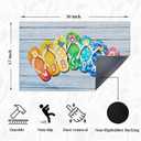 Summer Door Mat Outdoor Indoor Entrance, Slippers Summer Welcome Mat for Front Door 17x30