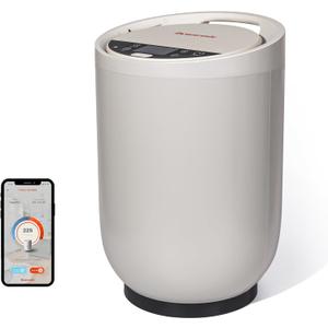 Smart Towel Warmer - Cool breeze Insulation Tech | Voice Control with Alexa & Google Assistant | Stainless Steel Bucket | Matte Finish | 20L