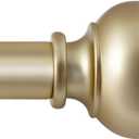 H.VERSAILTEX Curtain Rods for Windows 16-106 Inch, 1" Adjustable, Gold