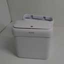 funest 2 Pack Bathroom Trash Can with Lid, 3 Gal/12 L & 2.7 Gal/10L Garbage Can with Pop-Up Lid, Small Spaces Plastic Trash Can, Slim Trash Bin Waste Basket for Bathroom,Rv, Office, White